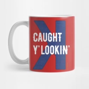 Baseball Batter Struck Out Looking Reverse K Mug